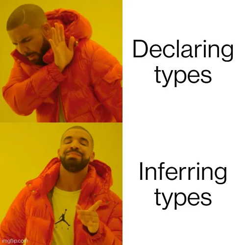 Type inference drake meme